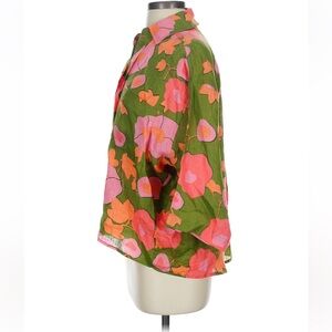 Magaschoni floral button down blouse. Size small.